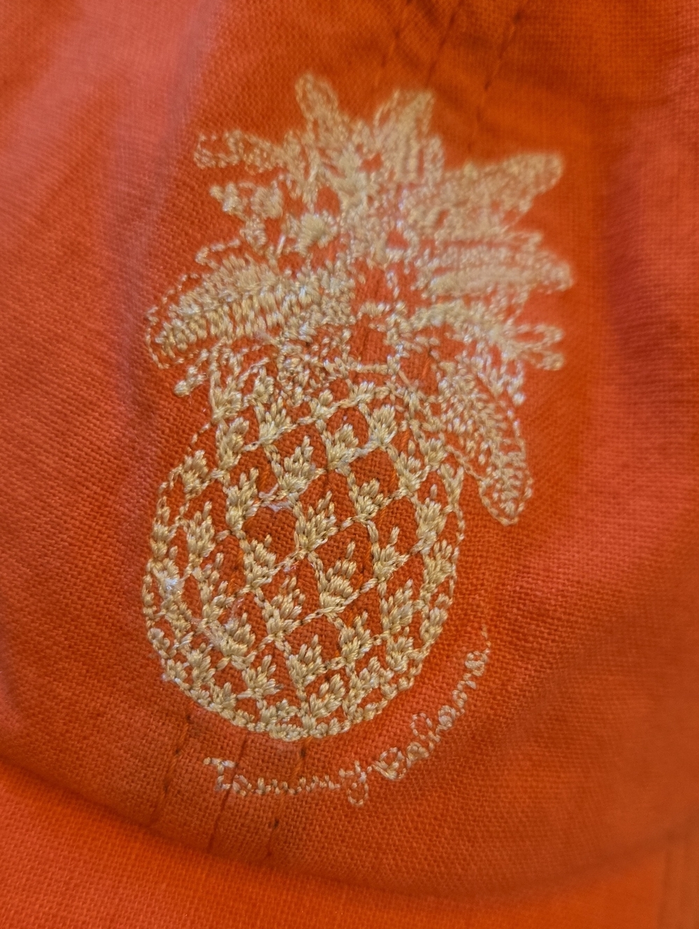 Tommy Bahama Orange Embroidered Pineapple Adjustable Hat - Picture 2 of 7